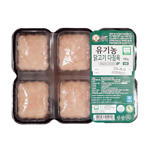 유기농닭고기 다짐육 [냉동] 소포장 180g